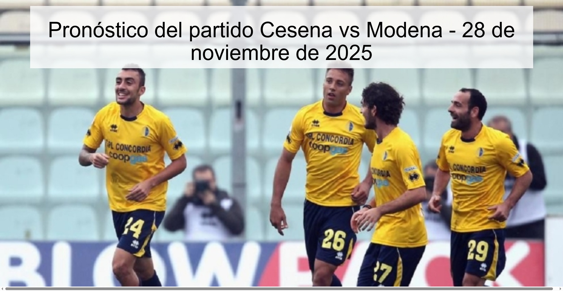 Pronóstico del partido Cesena vs Modena - 28 de noviembre de 2025 1 328216