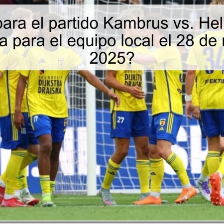 Pronóstico para el partido Kambrus vs. Helmond Sport: ¿Victoria clara para el equipo local el 28 de noviembre de 2025?