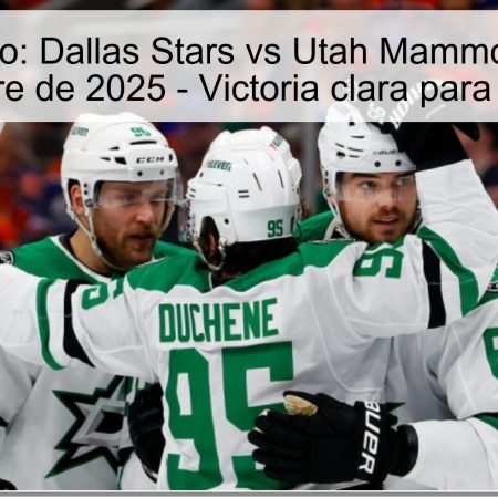 Pronóstico: Dallas Stars vs Utah Mammoth, 29 de noviembre de 2025 – Victoria clara para los Stars