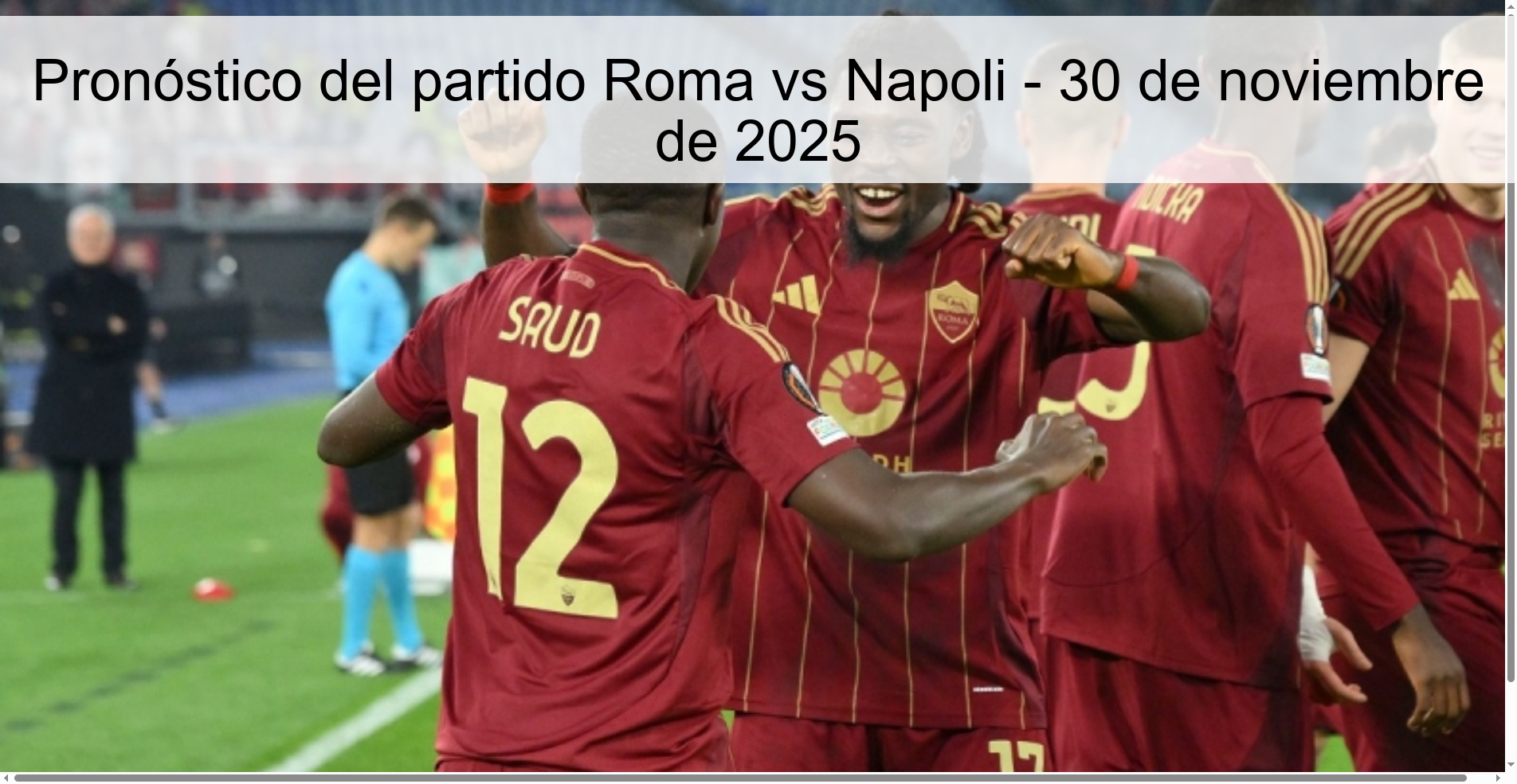 Pronóstico del partido Roma vs Napoli - 30 de noviembre de 2025 1 328866