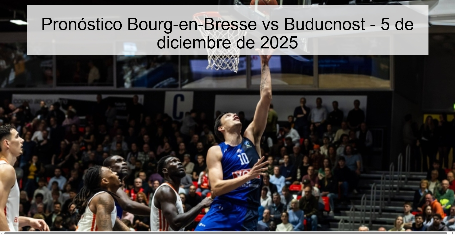 Pronóstico Bourg-en-Bresse vs Buducnost - 5 de diciembre de 2025