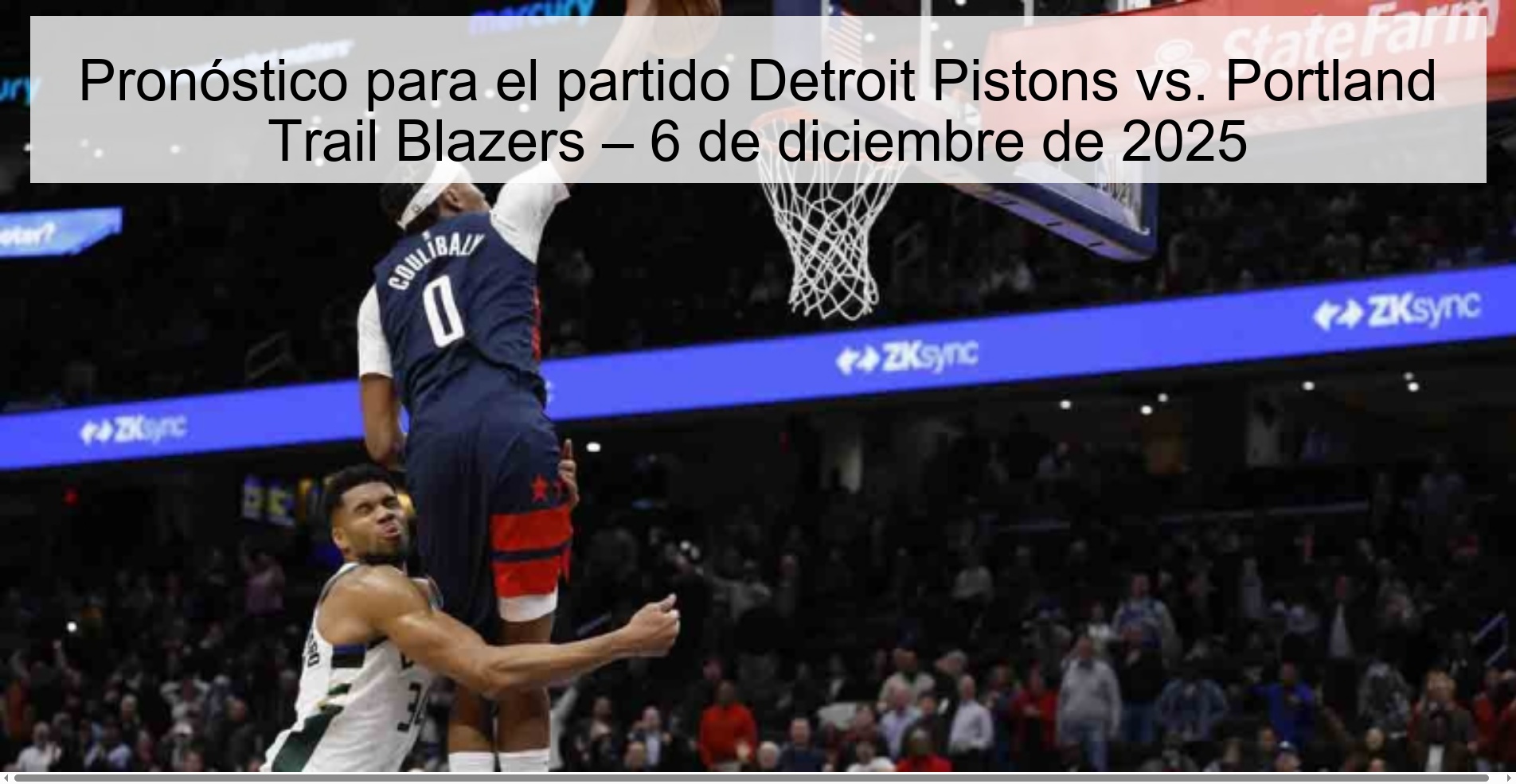 Pronóstico para el partido Detroit Pistons vs. Portland Trail Blazers – 6 de diciembre de 2025