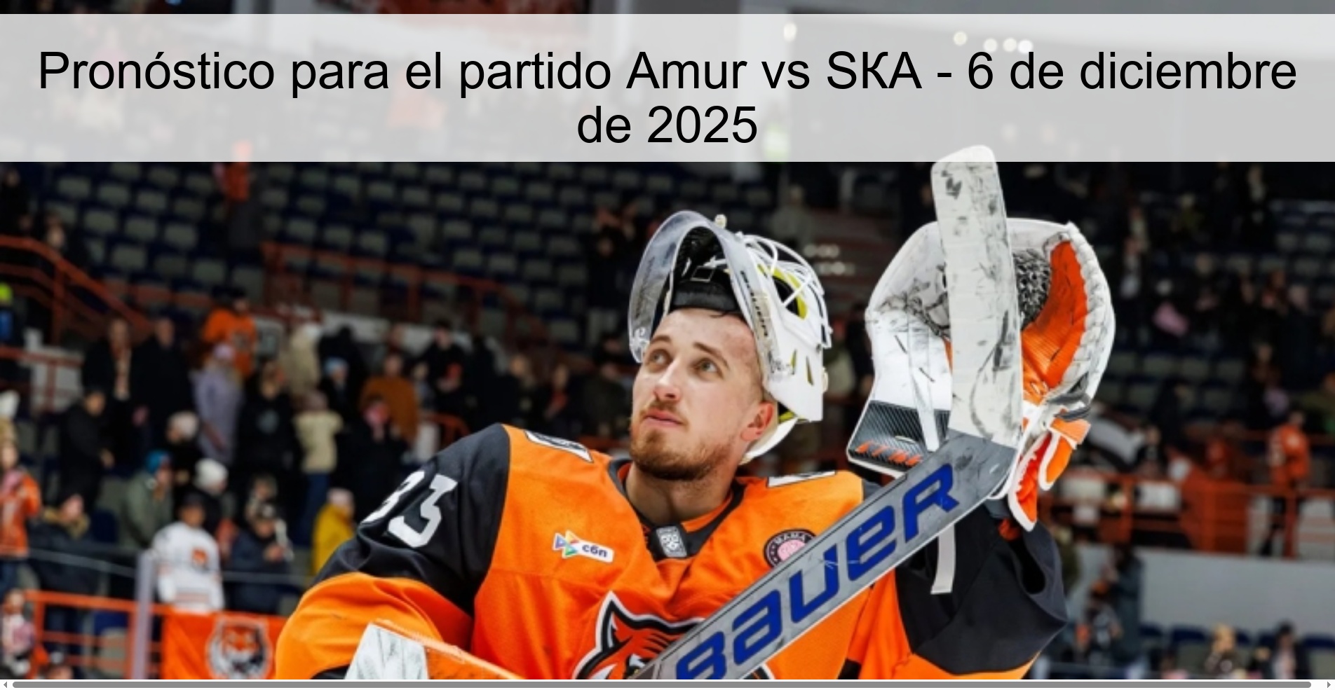Pronóstico para el partido Amur vs SКА - 6 de diciembre de 2025
