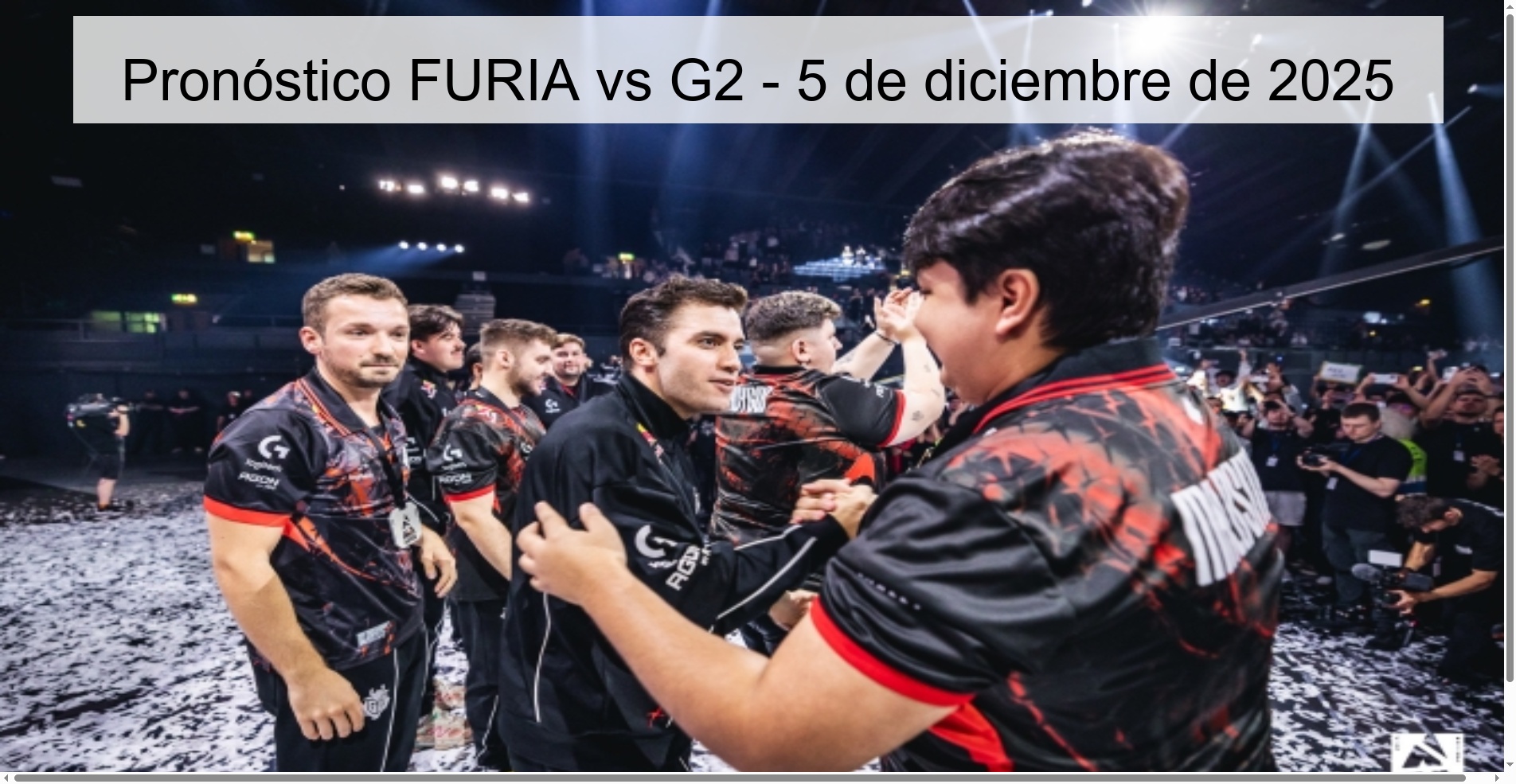 Pronóstico FURIA vs G2 - 5 de diciembre de 2025