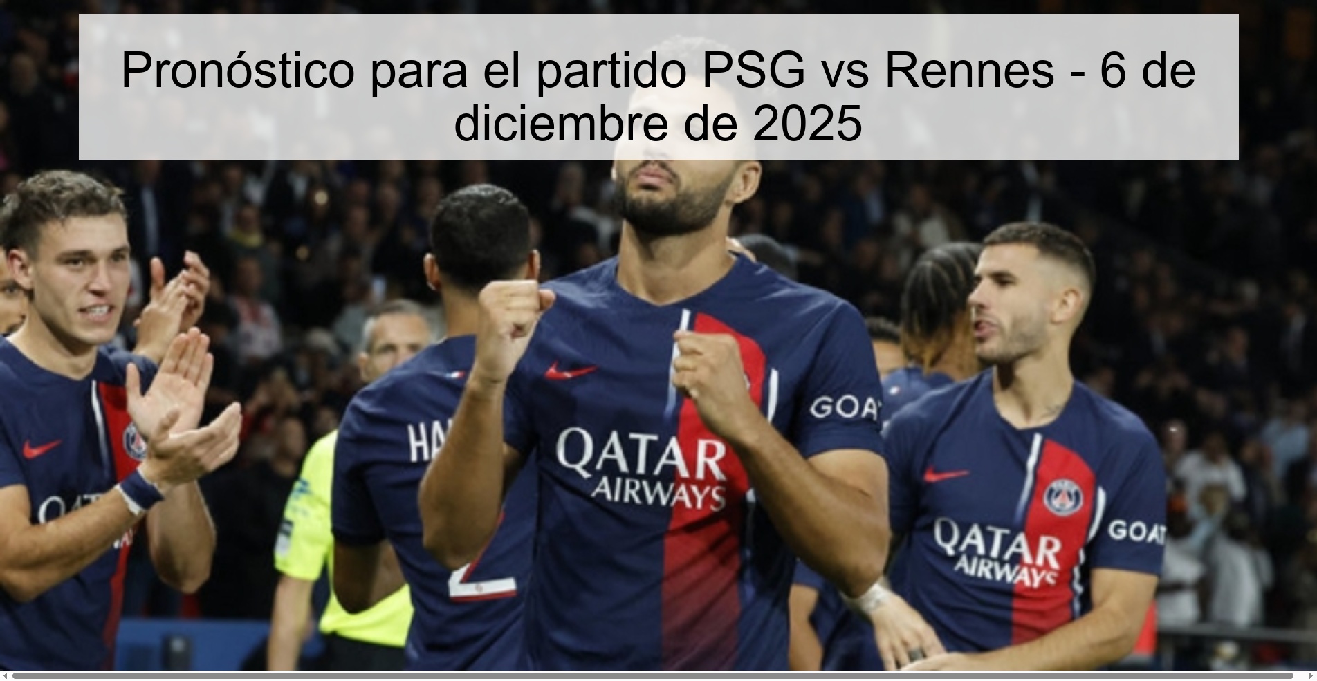 Pronóstico para el partido PSG vs Rennes - 6 de diciembre de 2025