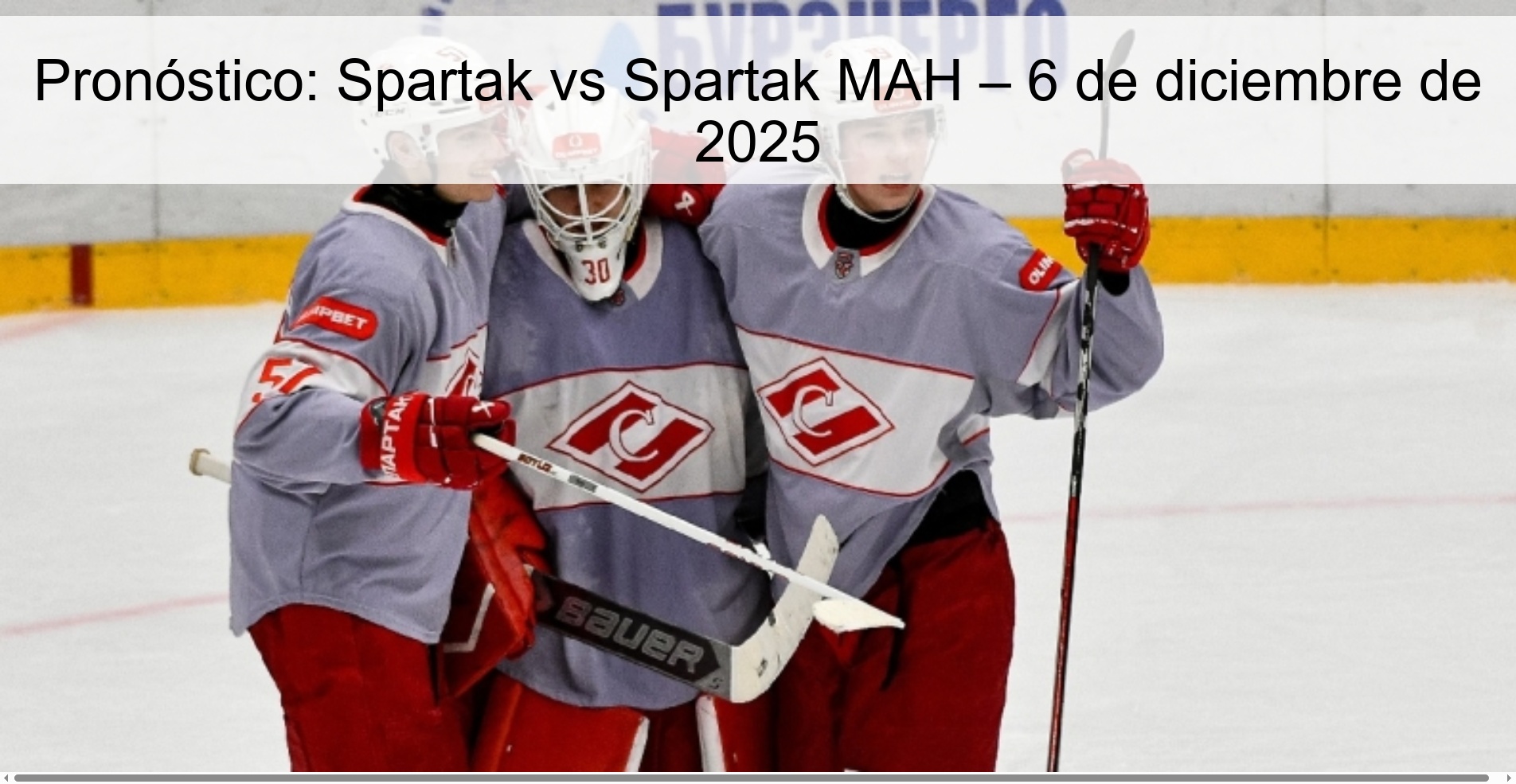 Pronóstico: Spartak vs Spartak MAH – 6 de diciembre de 2025