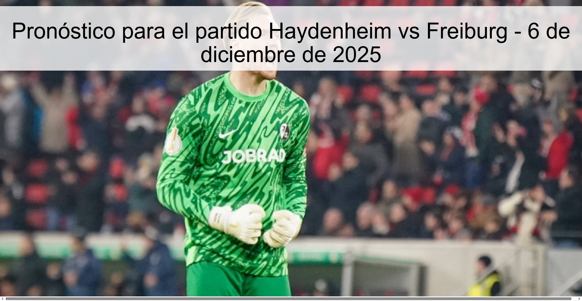 Pronóstico para el partido Haydenheim vs Freiburg - 6 de diciembre de 2025
