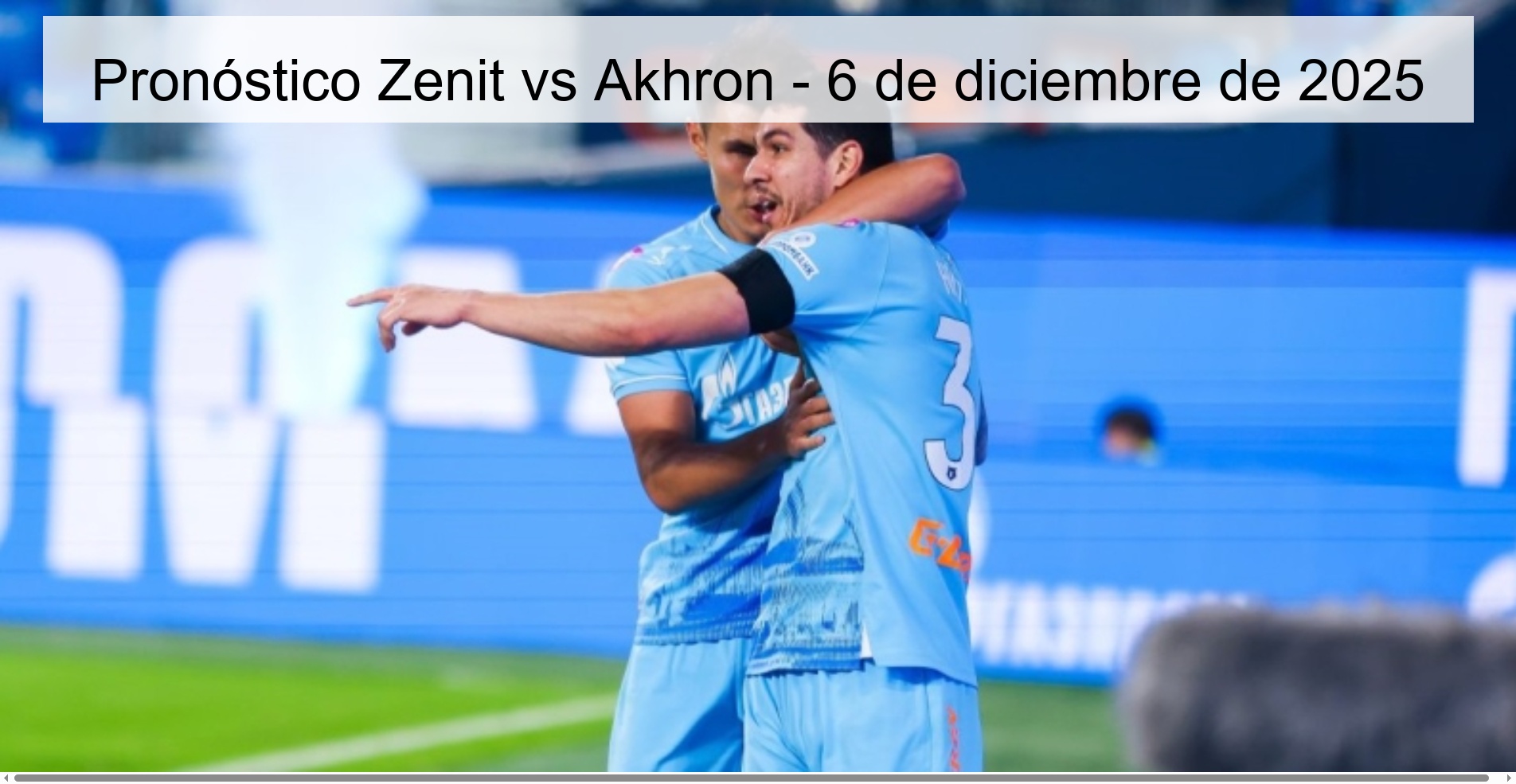Pronóstico Zenit vs Akhron - 6 de diciembre de 2025
