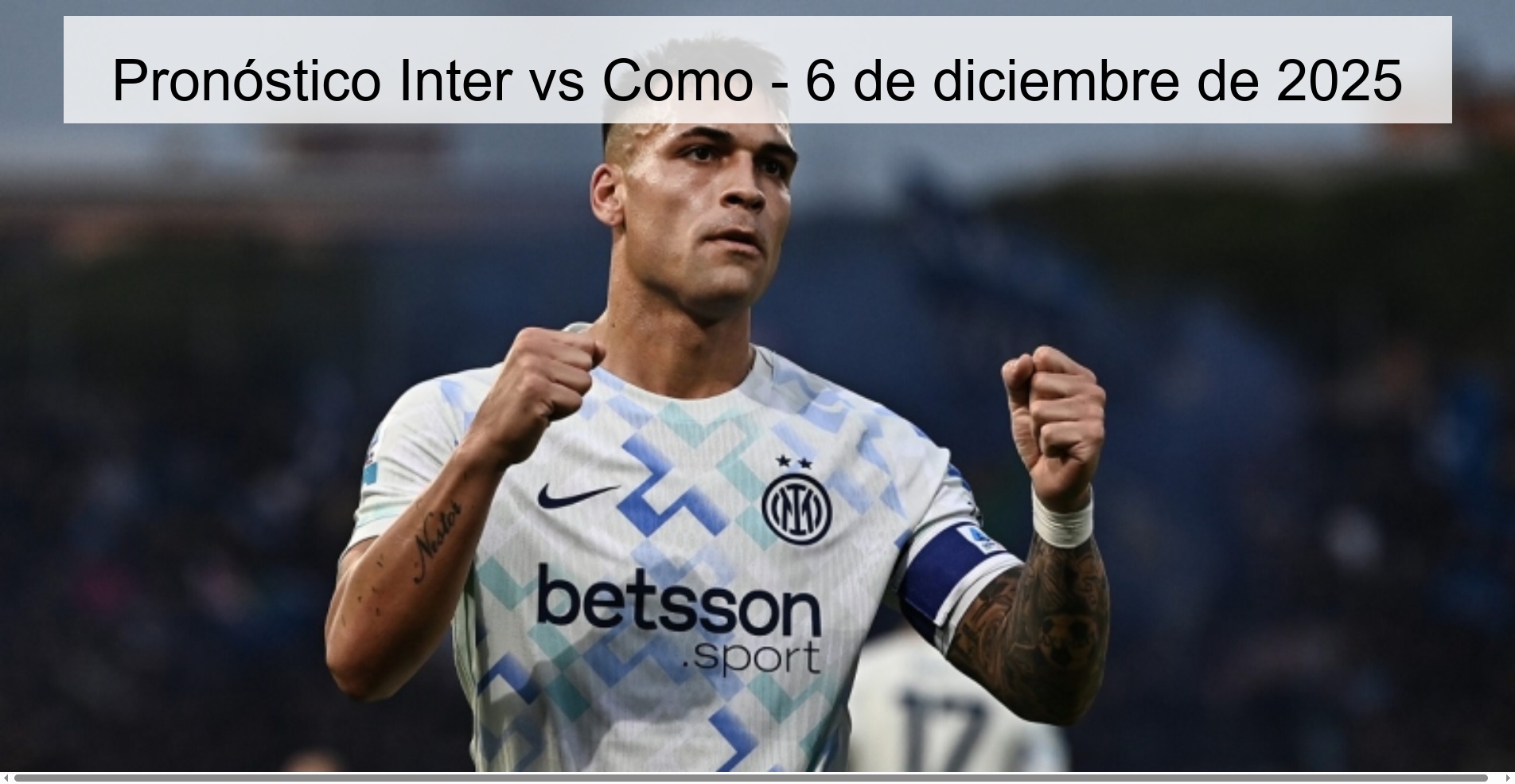 Pronóstico Inter vs Como - 6 de diciembre de 2025