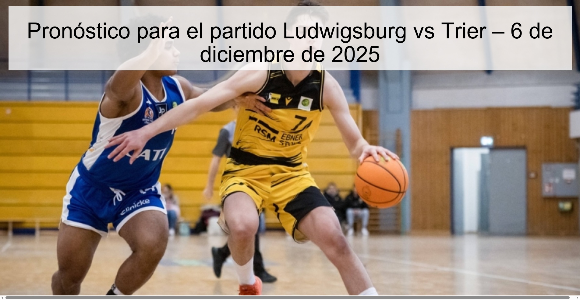 Pronóstico para el partido Ludwigsburg vs Trier – 6 de diciembre de 2025