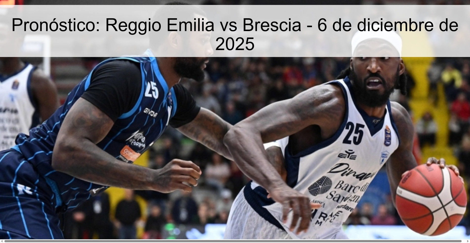Pronóstico: Reggio Emilia vs Brescia - 6 de diciembre de 2025