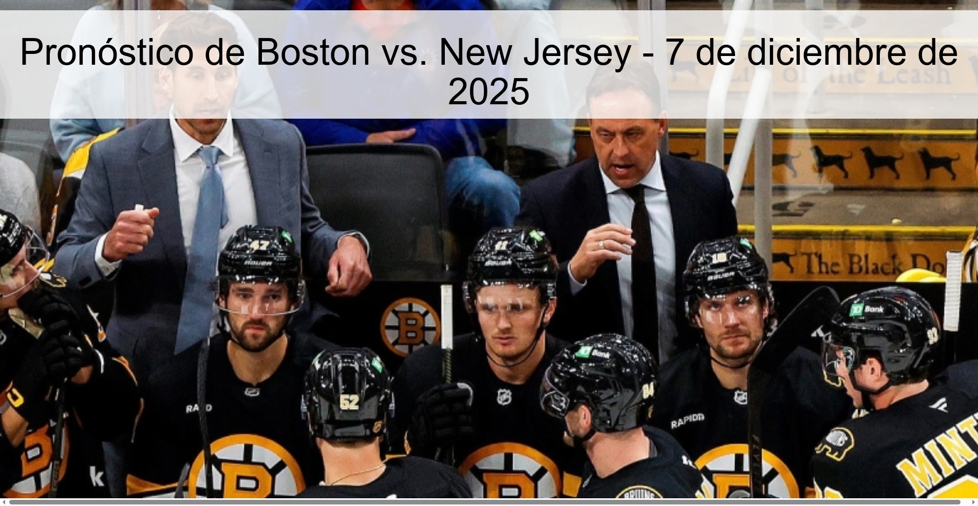 Pronóstico de Boston vs. New Jersey - 7 de diciembre de 2025