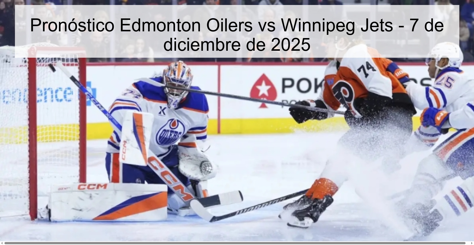 Pronóstico Edmonton Oilers vs Winnipeg Jets - 7 de diciembre de 2025