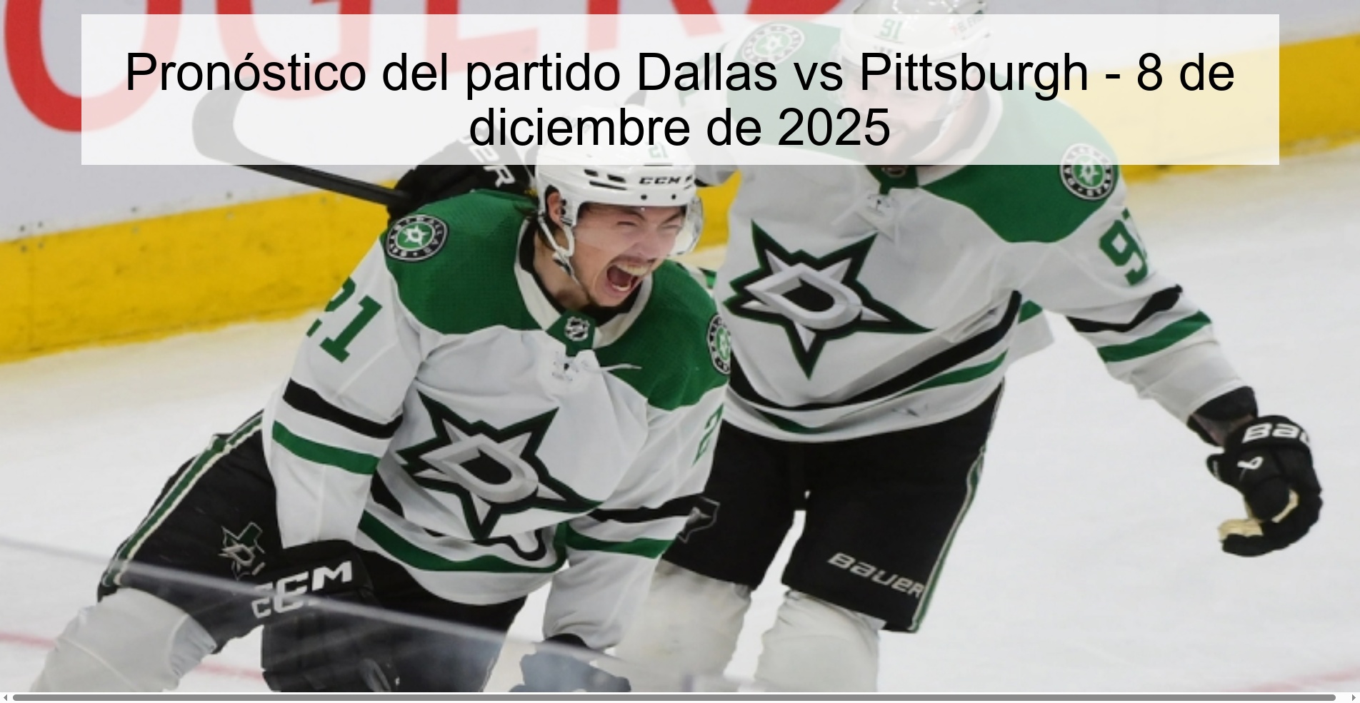 Pronóstico del partido Dallas vs Pittsburgh - 8 de diciembre de 2025