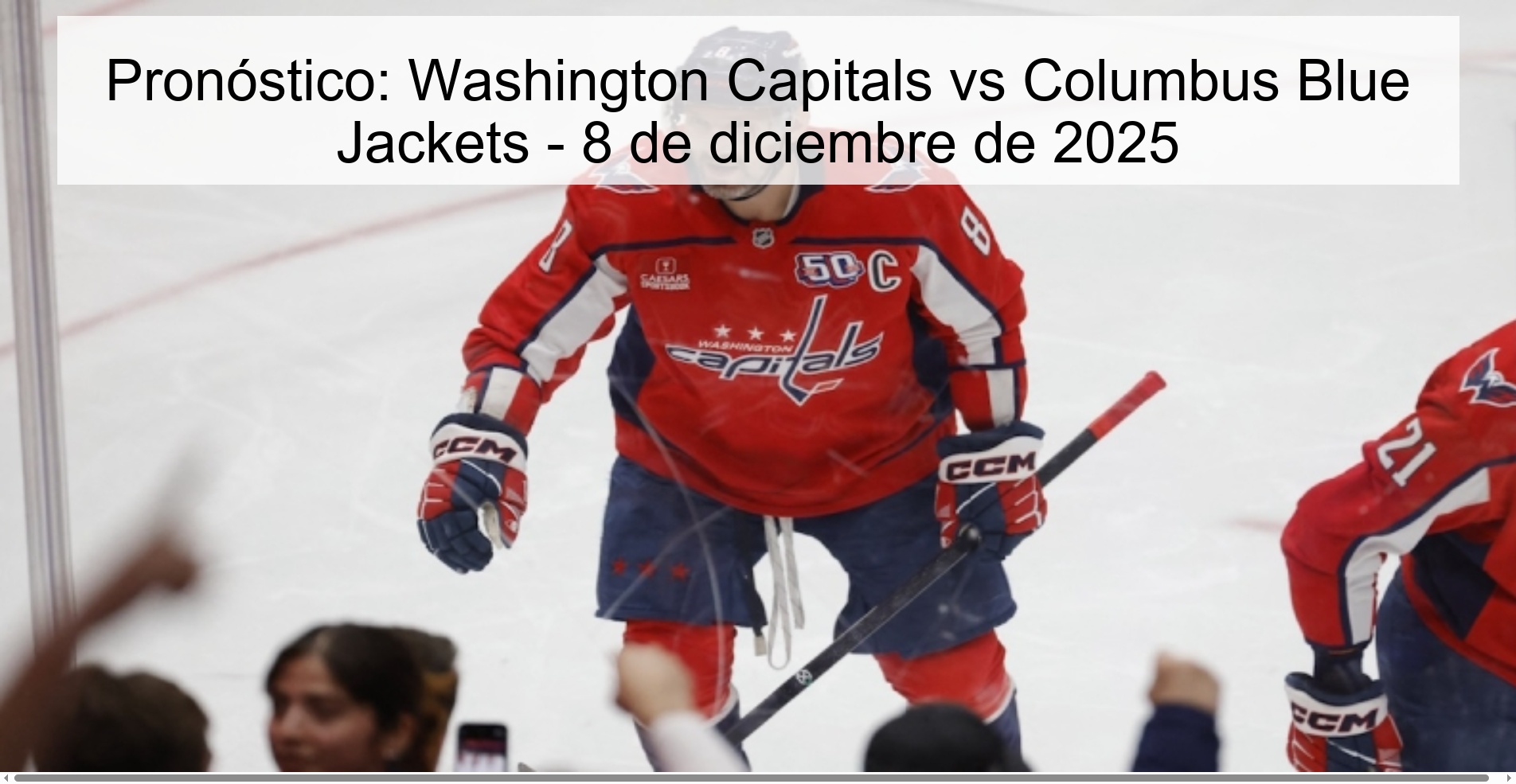 Pronóstico: Washington Capitals vs Columbus Blue Jackets - 8 de diciembre de 2025