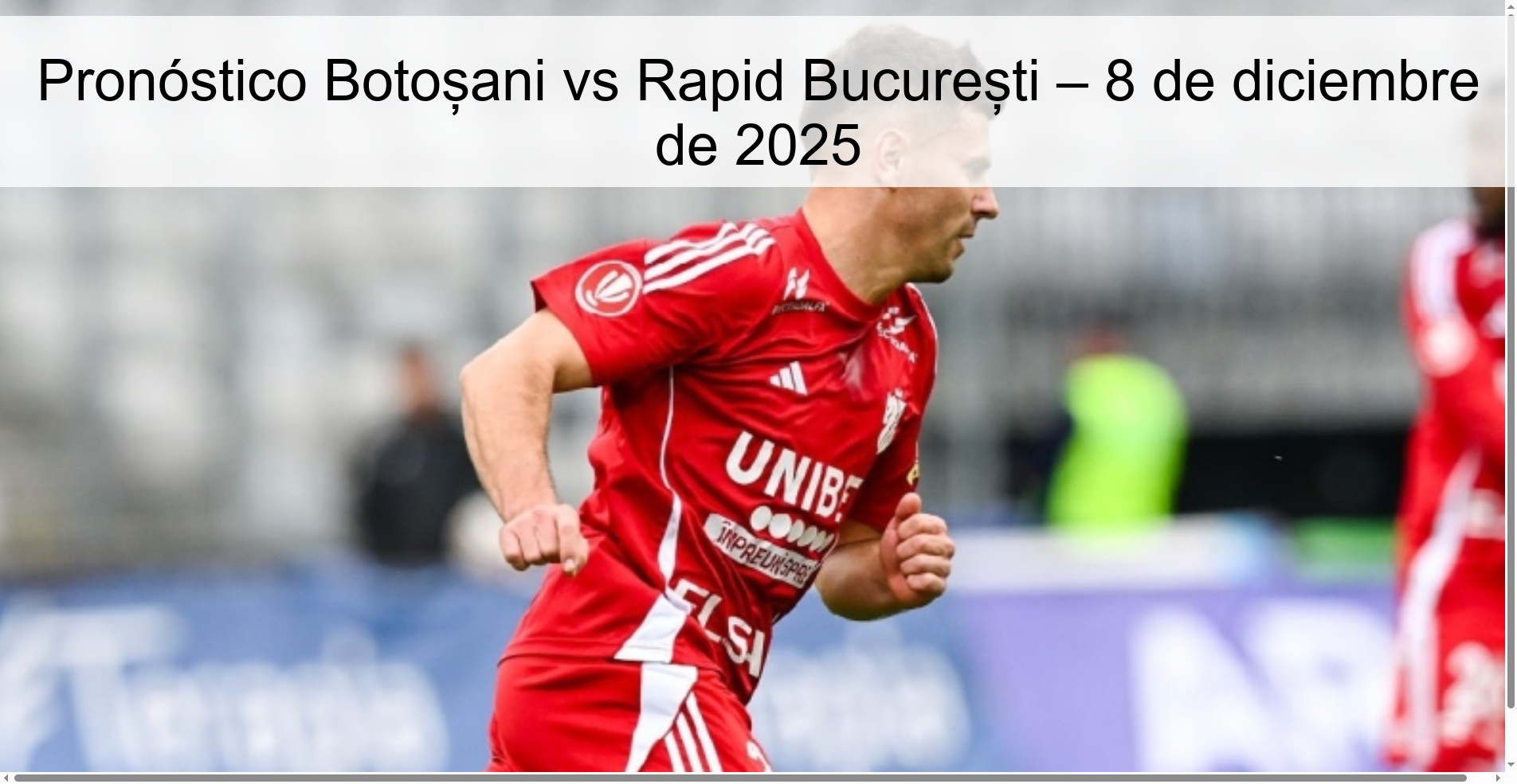 Pronóstico Botoșani vs Rapid București – 8 de diciembre de 2025