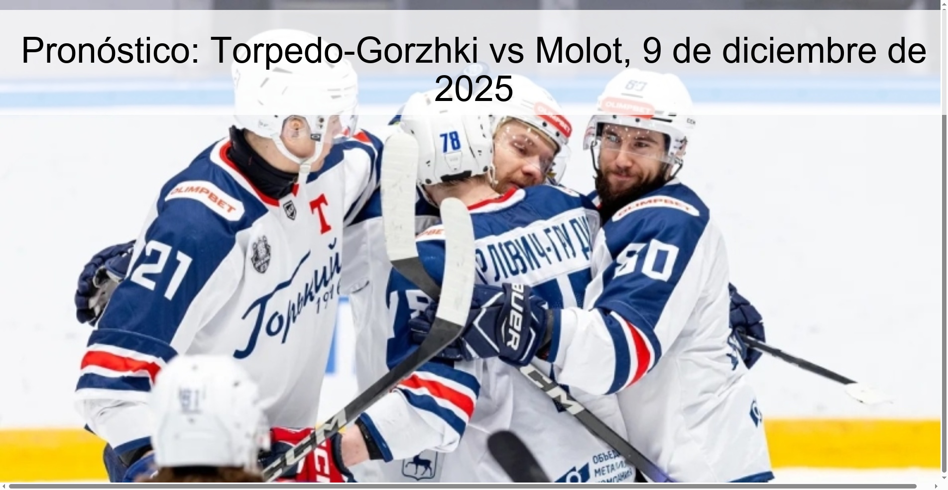Pronóstico: Torpedo-Gorzhki vs Molot, 9 de diciembre de 2025