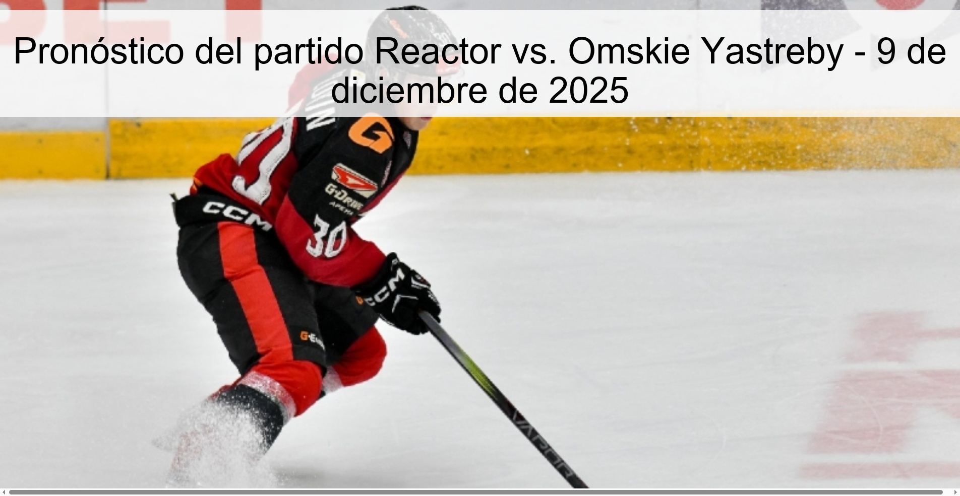 Pronóstico del partido Reactor vs. Omskie Yastreby - 9 de diciembre de 2025