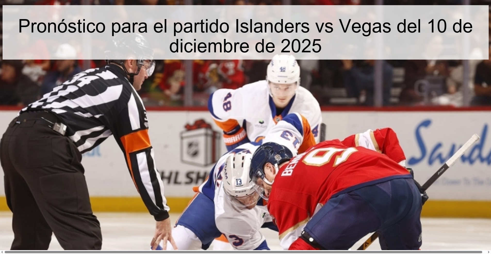 Pronóstico para el partido Islanders vs Vegas del 10 de diciembre de 2025