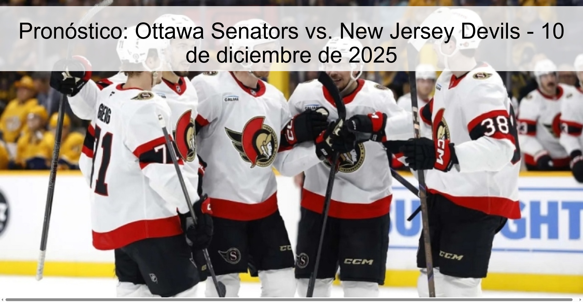 Pronóstico: Ottawa Senators vs. New Jersey Devils - 10 de diciembre de 2025