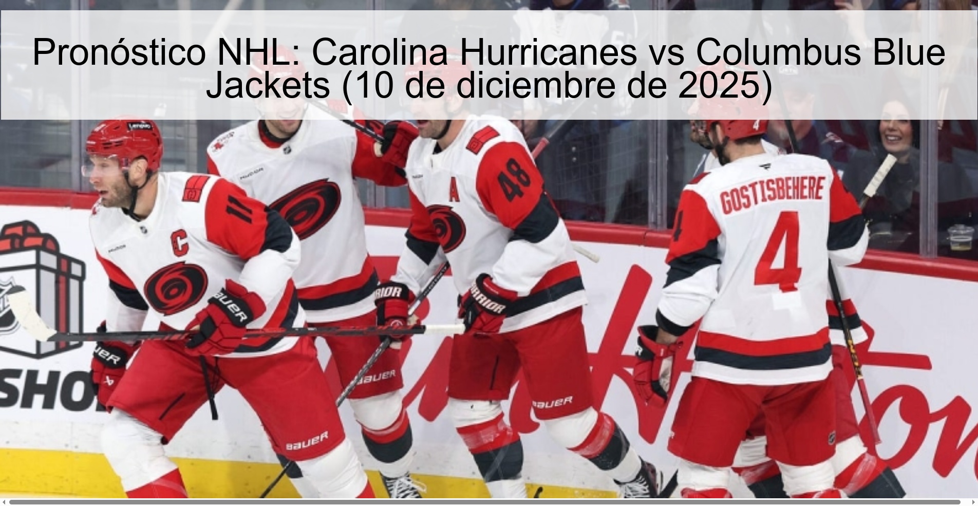 Pronóstico NHL: Carolina Hurricanes vs Columbus Blue Jackets (10 de diciembre de 2025)