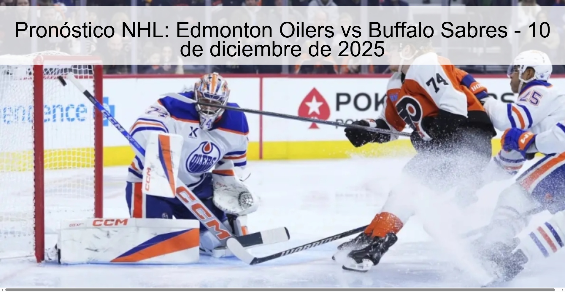 Pronóstico NHL: Edmonton Oilers vs Buffalo Sabres - 10 de diciembre de 2025