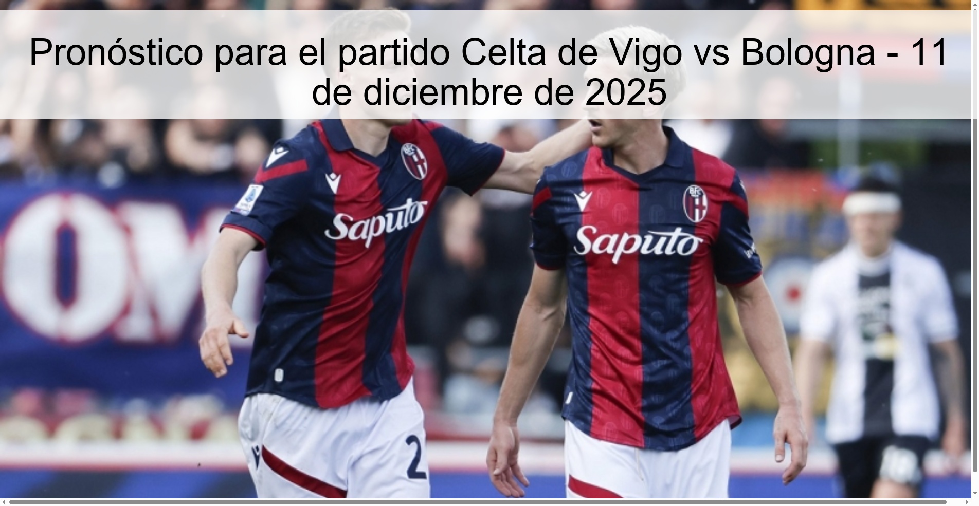 Pronóstico para el partido Celta de Vigo vs Bologna - 11 de diciembre de 2025