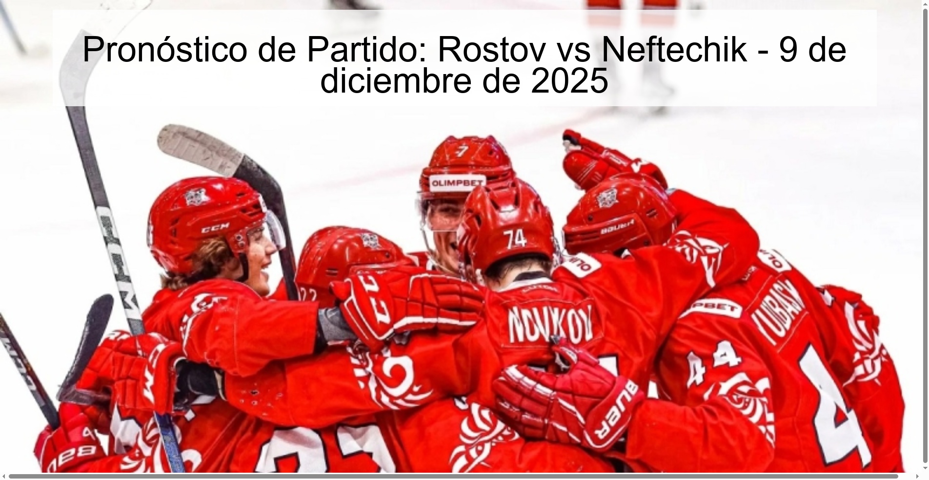 Pronóstico de Partido: Rostov vs Neftechik - 9 de diciembre de 2025