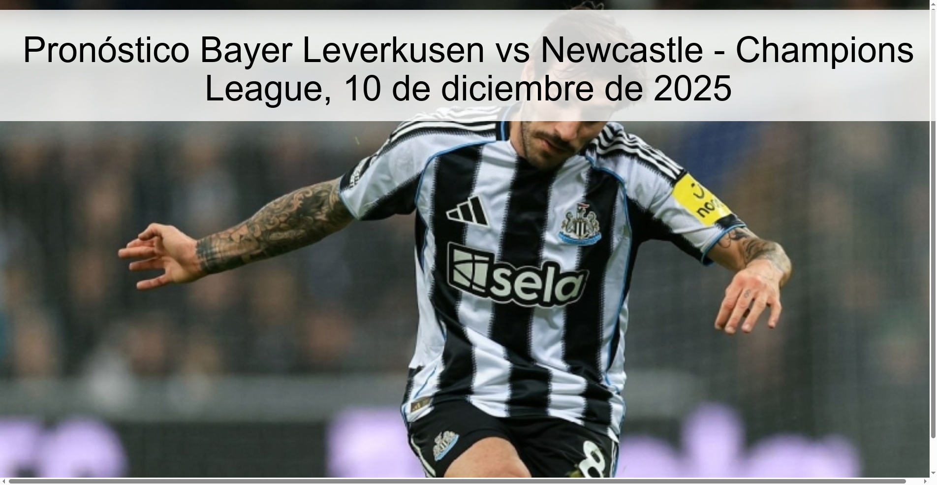 Pronóstico Bayer Leverkusen vs Newcastle - Champions League, 10 de diciembre de 2025