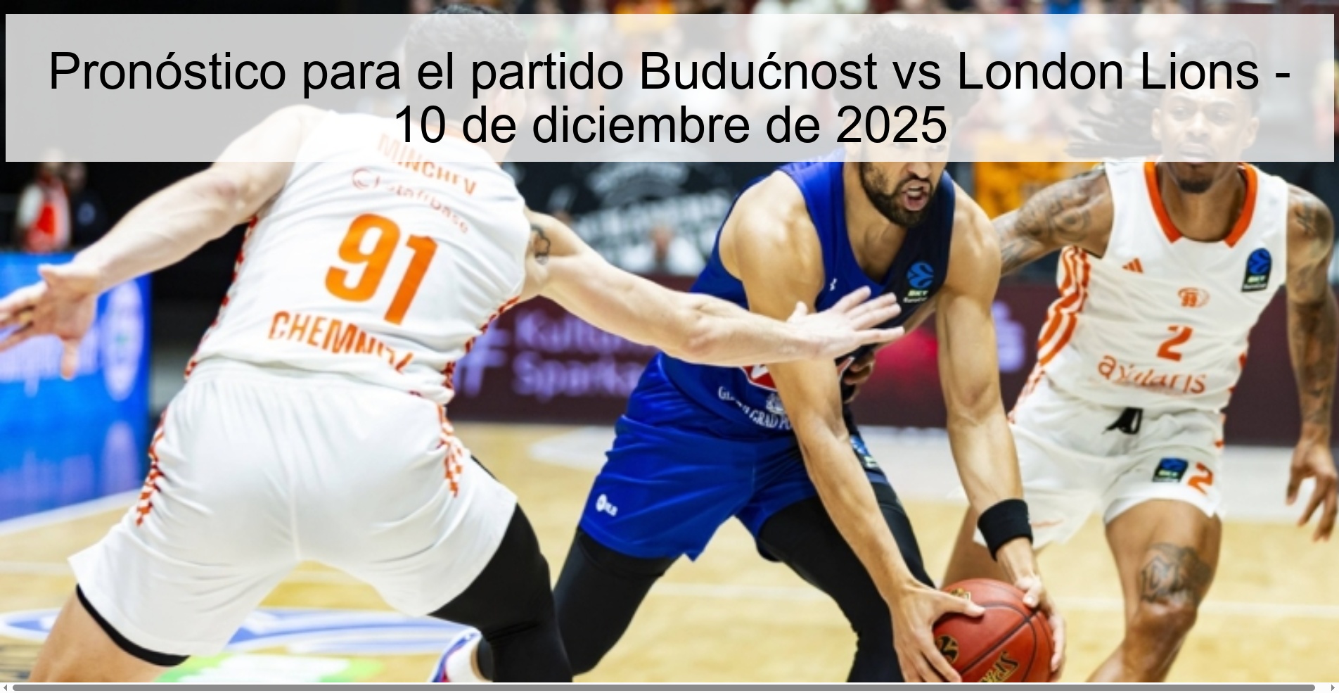 Pronóstico para el partido Budućnost vs London Lions - 10 de diciembre de 2025
