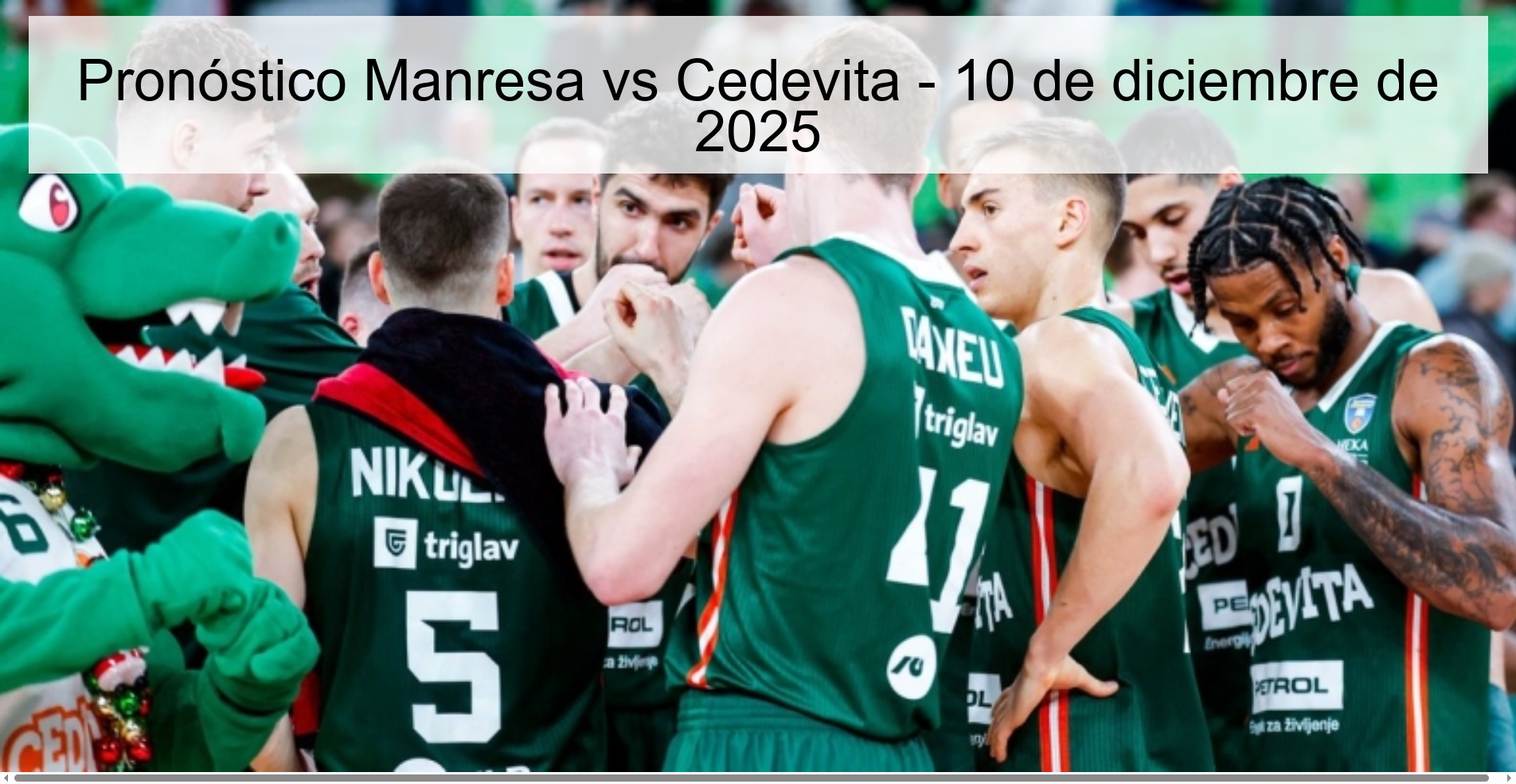 Pronóstico Manresa vs Cedevita - 10 de diciembre de 2025