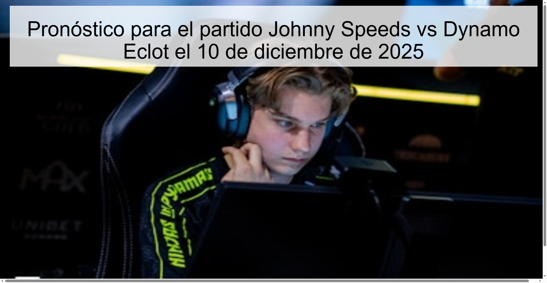 Pronóstico para el partido Johnny Speeds vs Dynamo Eclot el 10 de diciembre de 2025