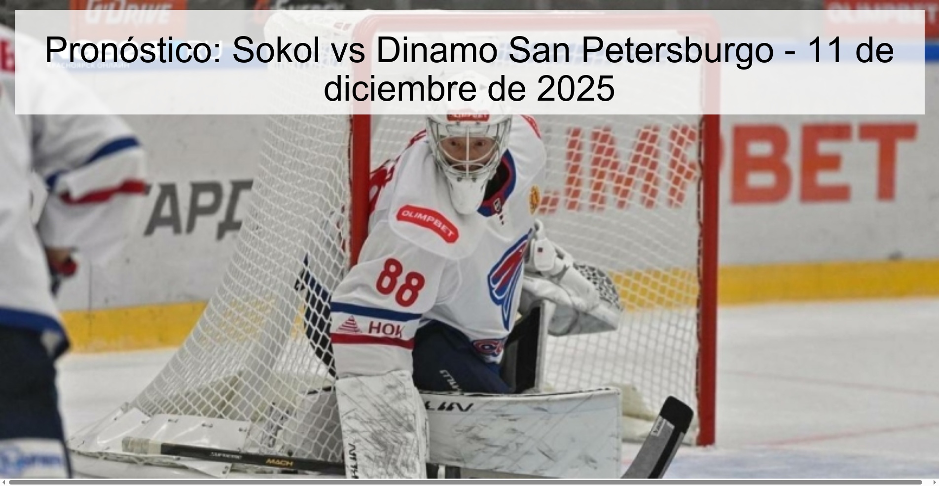 Pronóstico: Sokol vs Dinamo San Petersburgo - 11 de diciembre de 2025
