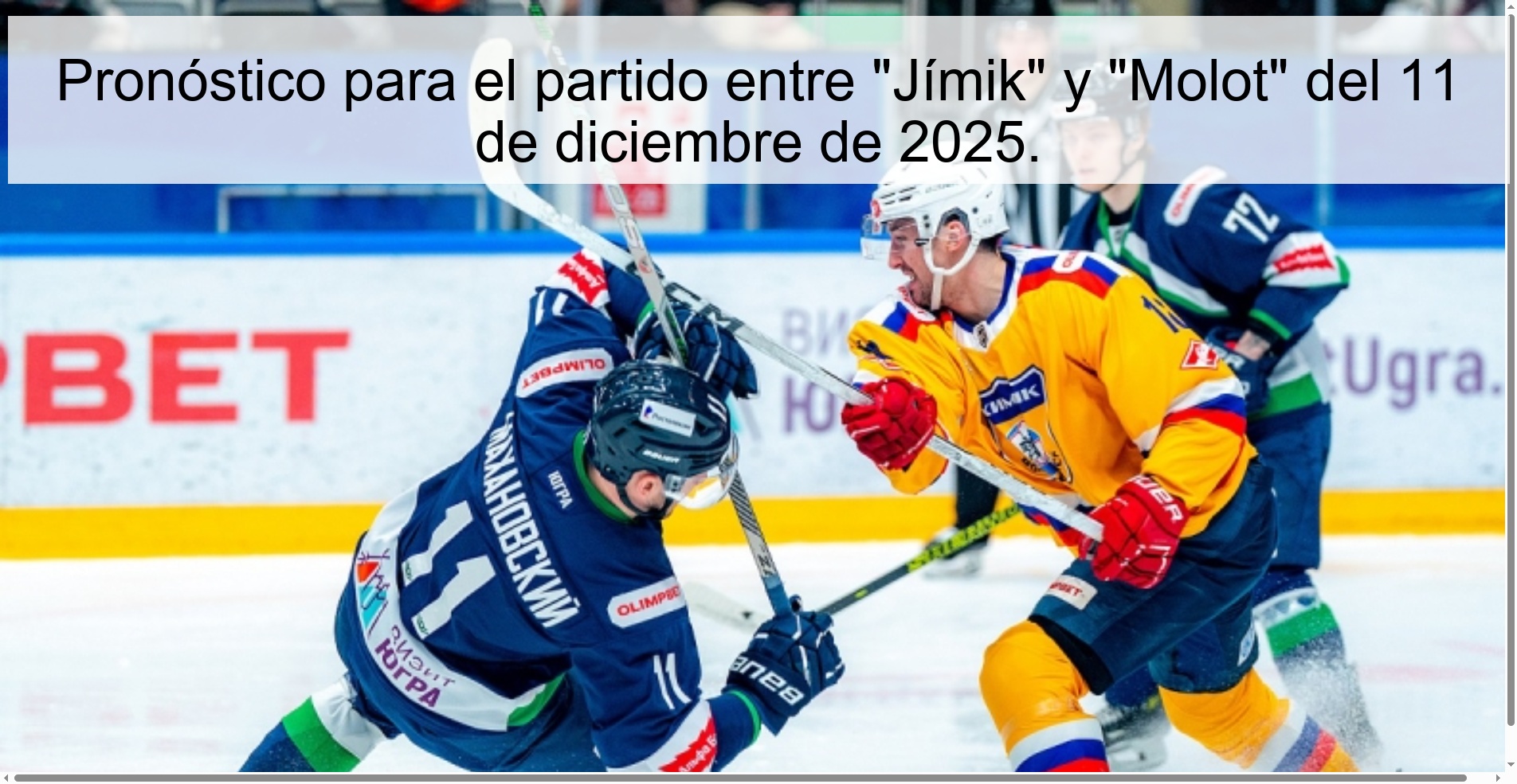 Pronóstico para el partido entre 