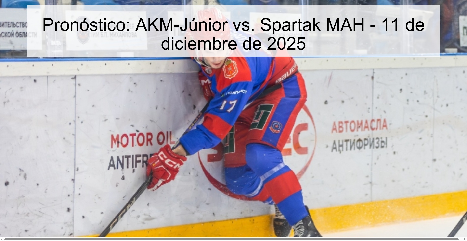 Pronóstico: AKM-Júnior vs. Spartak MAH - 11 de diciembre de 2025