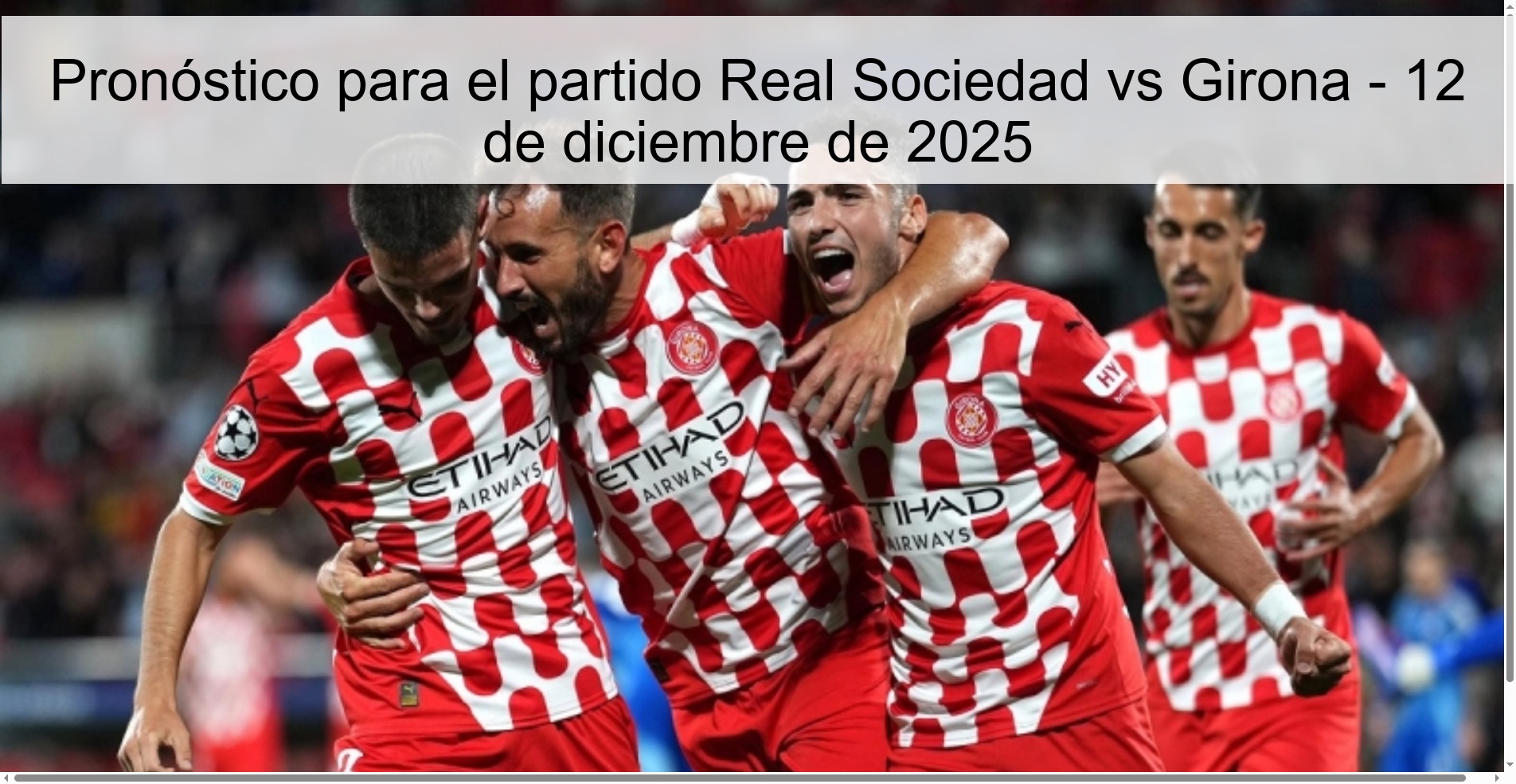 Pronóstico para el partido Real Sociedad vs Girona - 12 de diciembre de 2025
