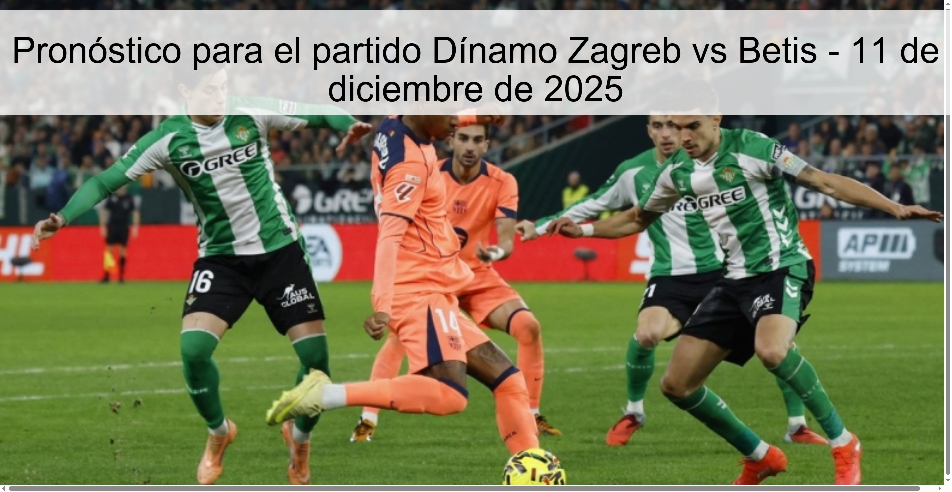 Pronóstico para el partido Dínamo Zagreb vs Betis - 11 de diciembre de 2025