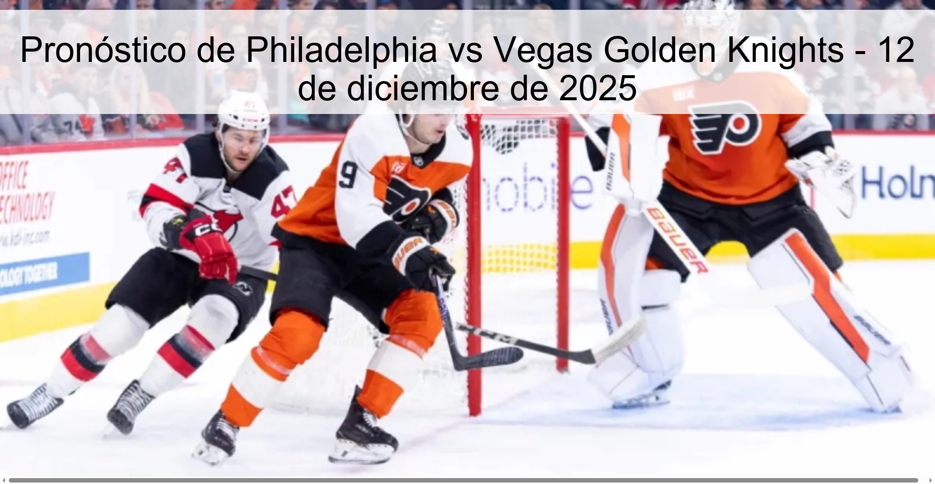 Pronóstico de Philadelphia vs Vegas Golden Knights - 12 de diciembre de 2025