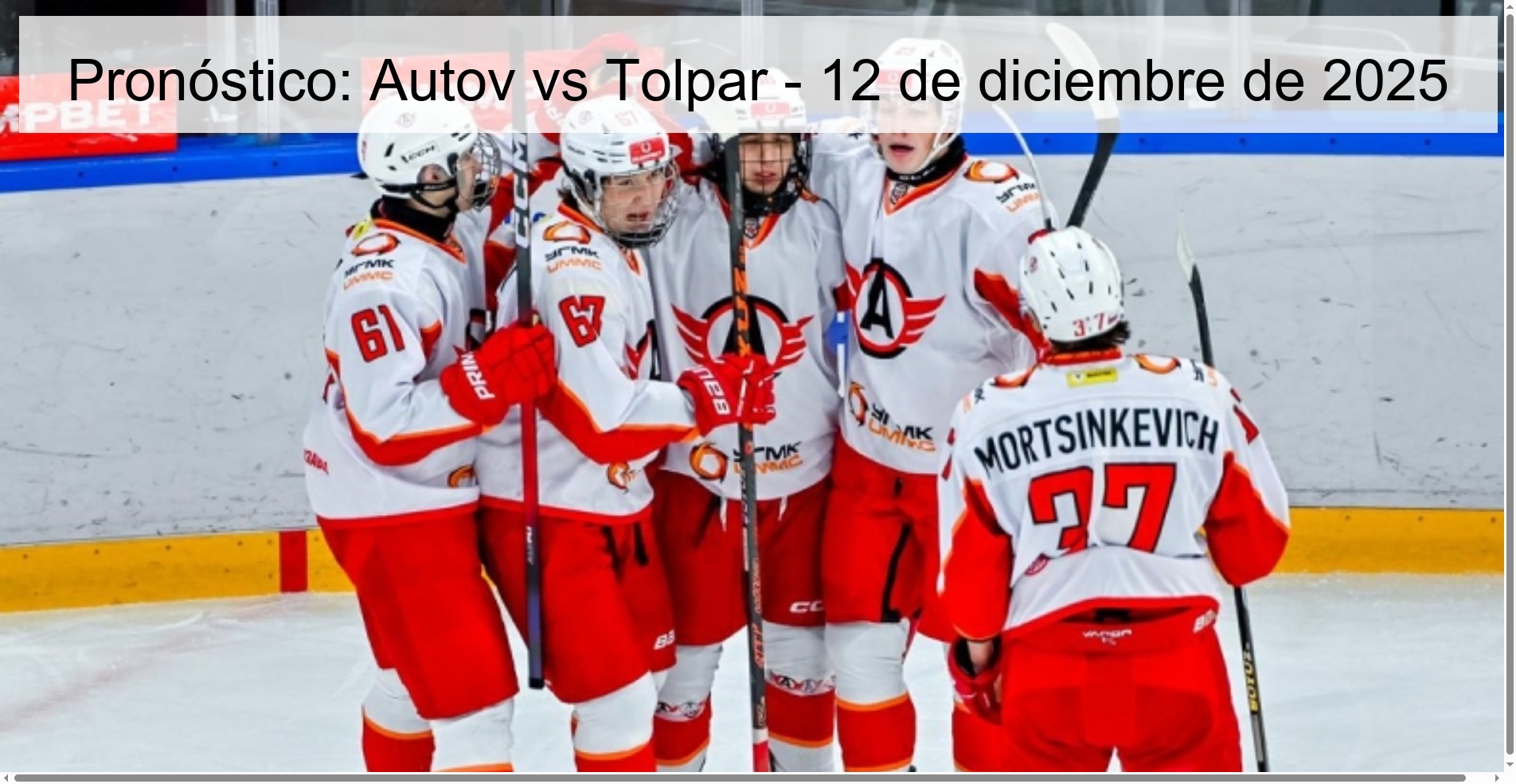 Pronóstico: Autov vs Tolpar - 12 de diciembre de 2025