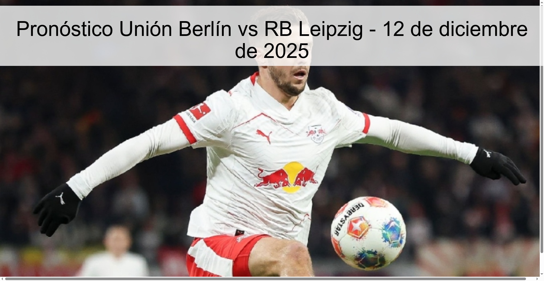 Pronóstico Unión Berlín vs RB Leipzig - 12 de diciembre de 2025