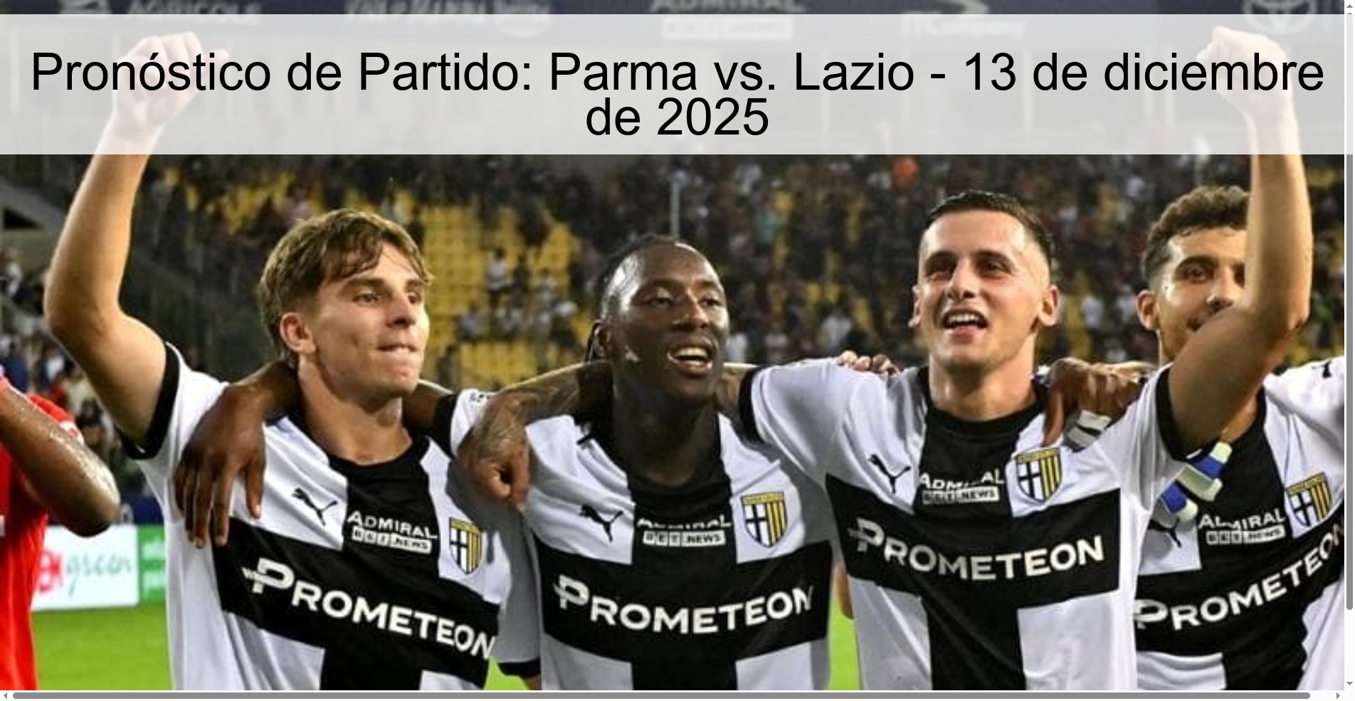 Pronóstico de Partido: Parma vs. Lazio - 13 de diciembre de 2025