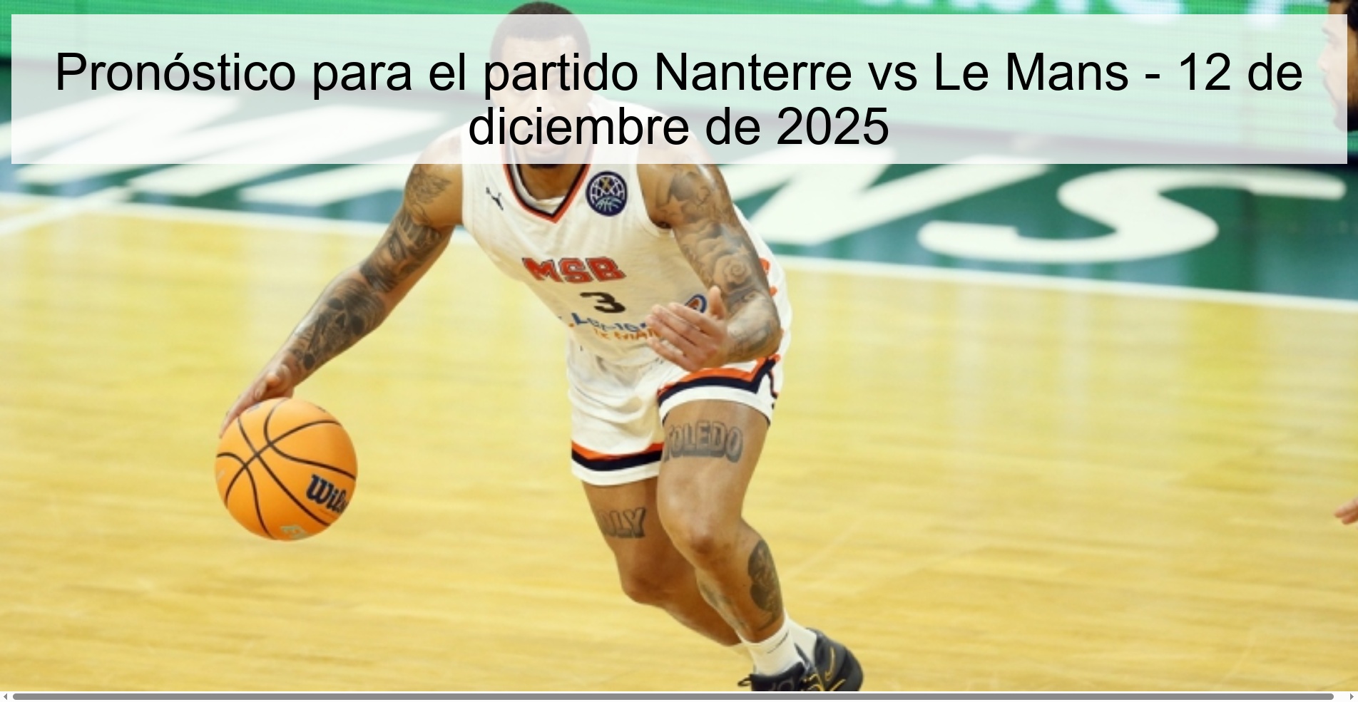 Pronóstico para el partido Nanterre vs Le Mans - 12 de diciembre de 2025
