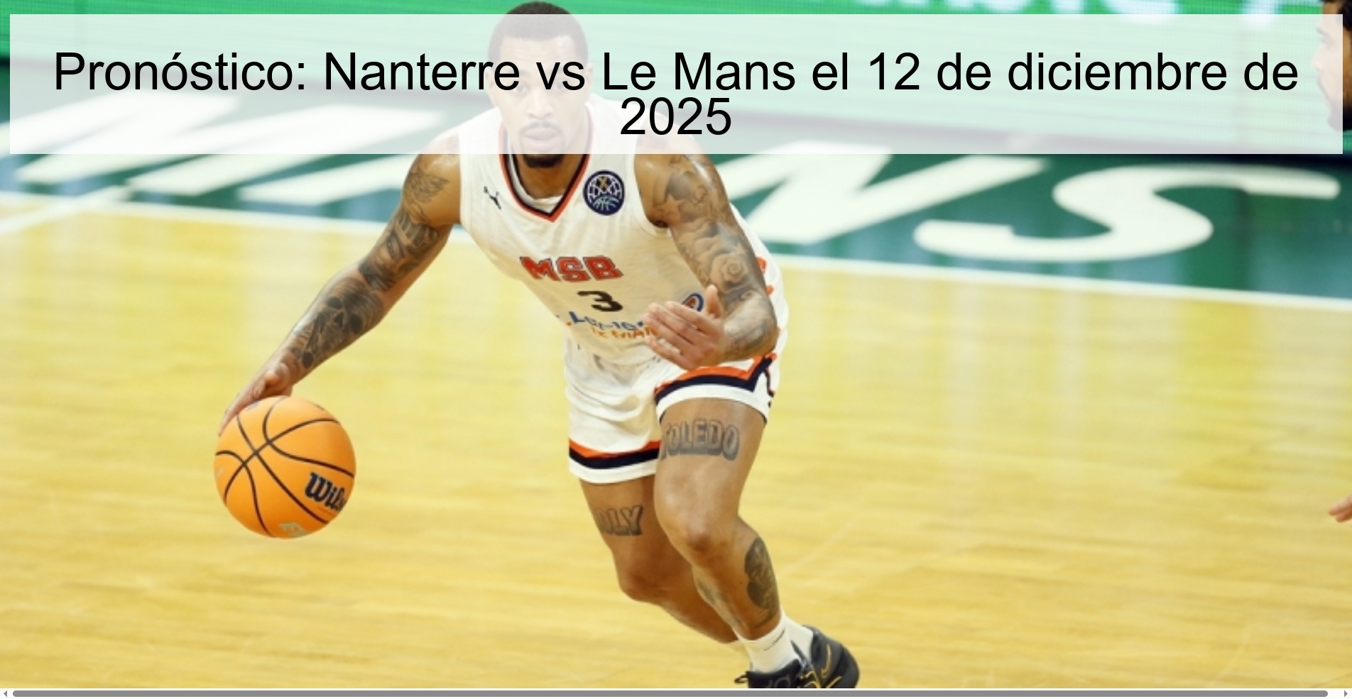 Pronóstico: Nanterre vs Le Mans el 12 de diciembre de 2025