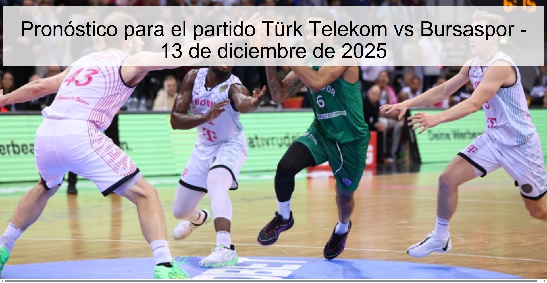 Pronóstico para el partido Türk Telekom vs Bursaspor - 13 de diciembre de 2025