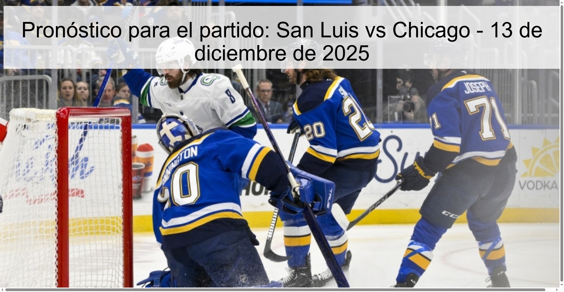 Pronóstico para el partido: San Luis vs Chicago - 13 de diciembre de 2025