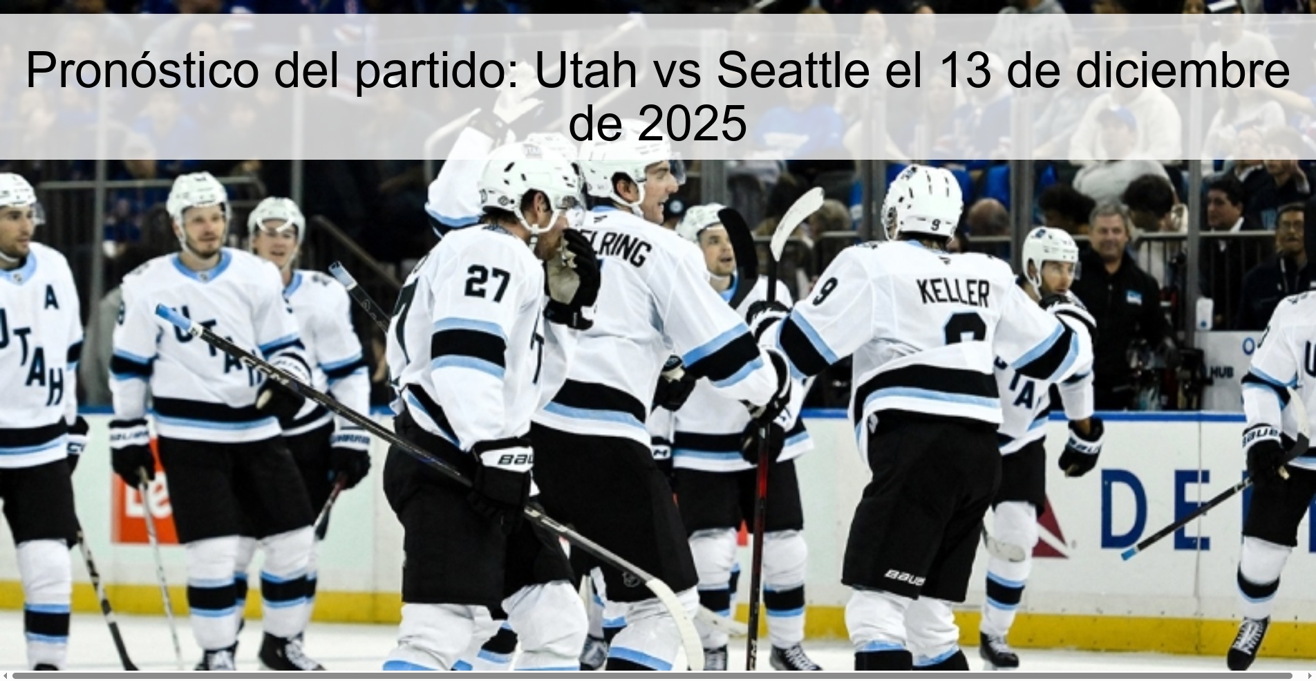 Pronóstico del partido: Utah vs Seattle el 13 de diciembre de 2025