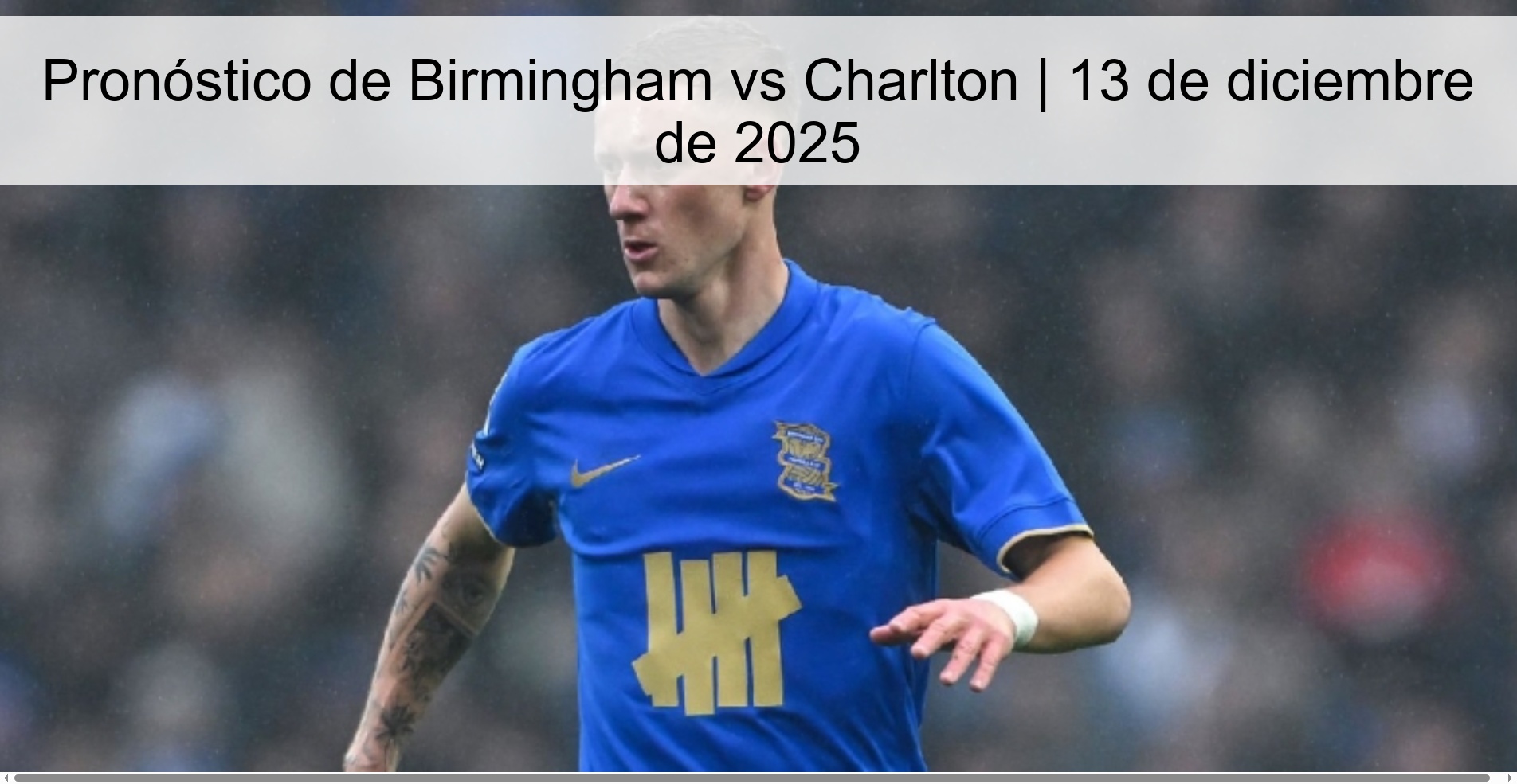 Pronóstico de Birmingham vs Charlton | 13 de diciembre de 2025
