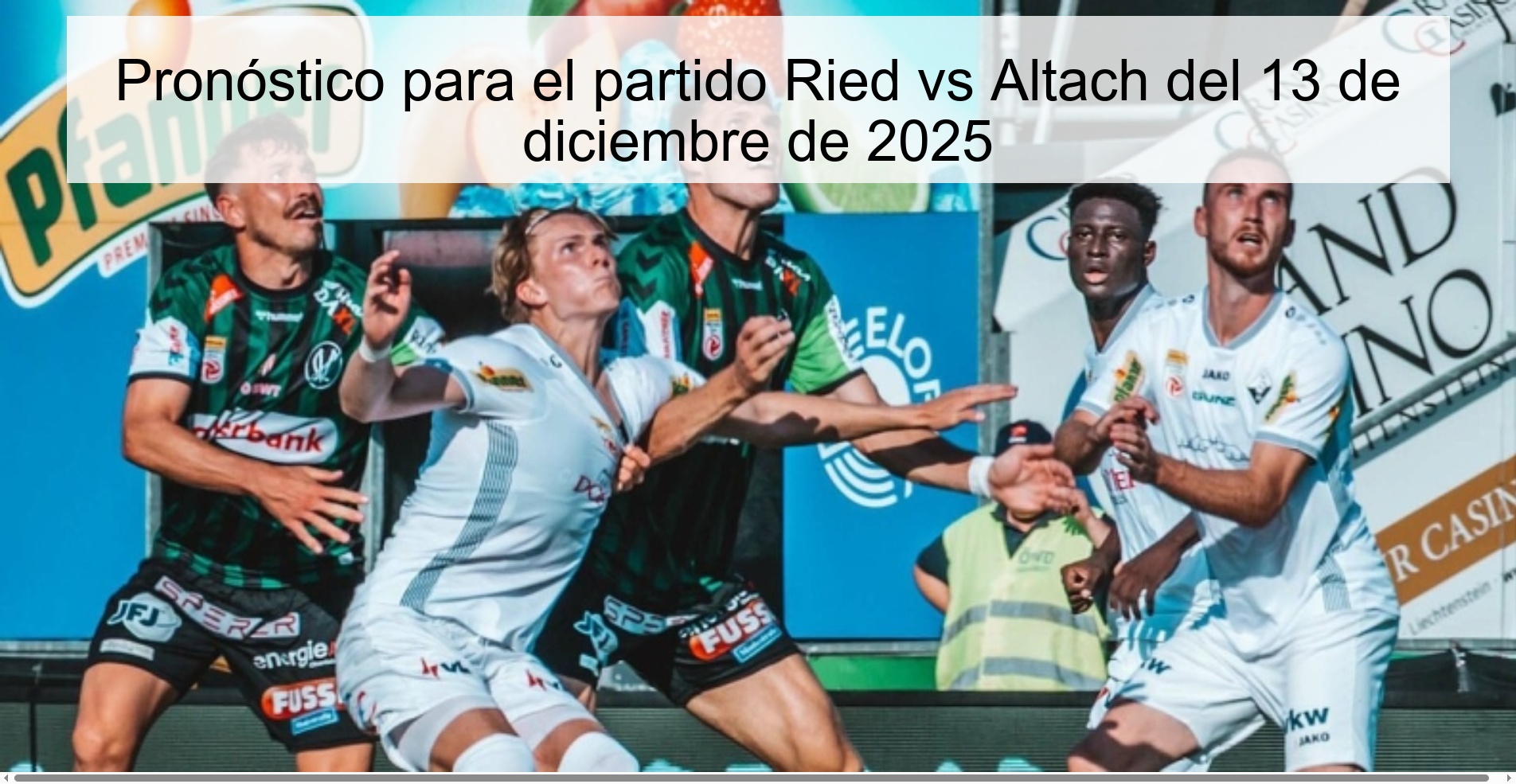 Pronóstico para el partido Ried vs Altach del 13 de diciembre de 2025