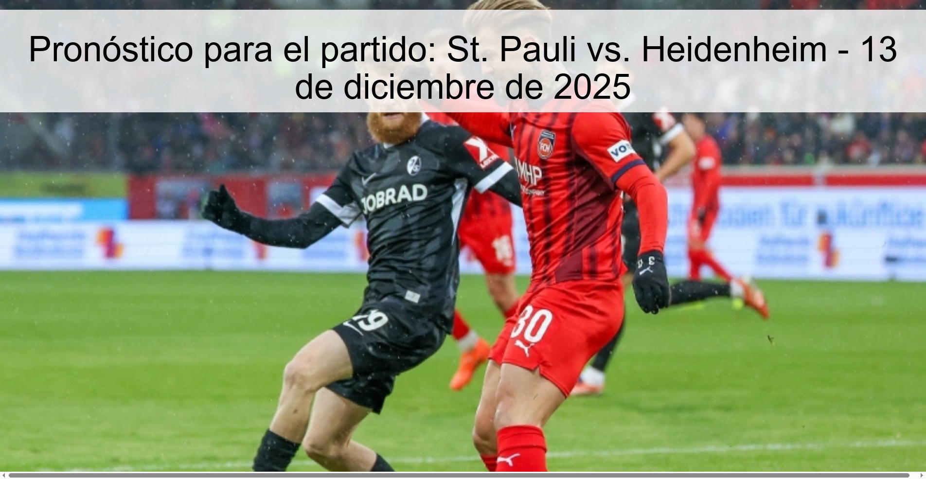 Pronóstico para el partido: St. Pauli vs. Heidenheim - 13 de diciembre de 2025