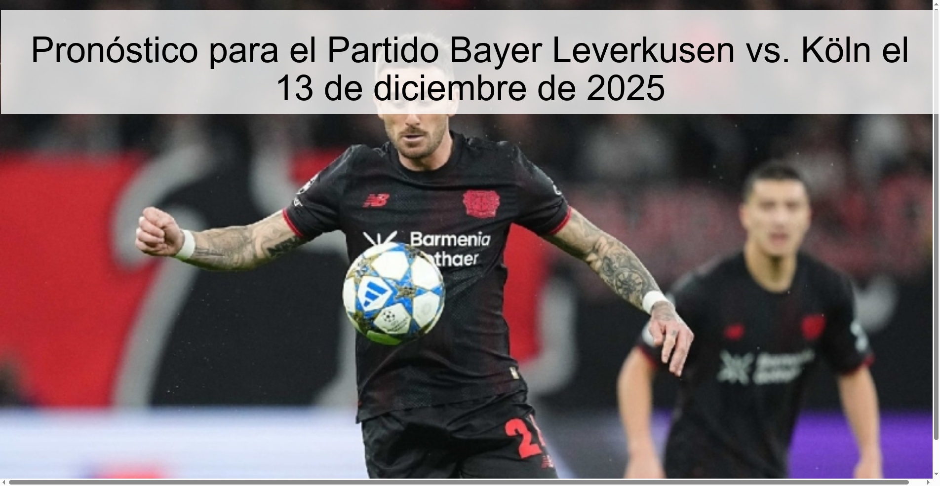 Pronóstico para el Partido Bayer Leverkusen vs. Köln el 13 de diciembre de 2025